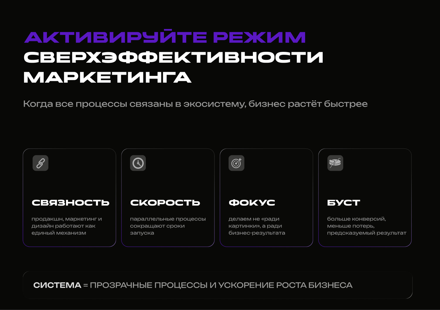 Слайд — режим сверхэффективности маркетинга